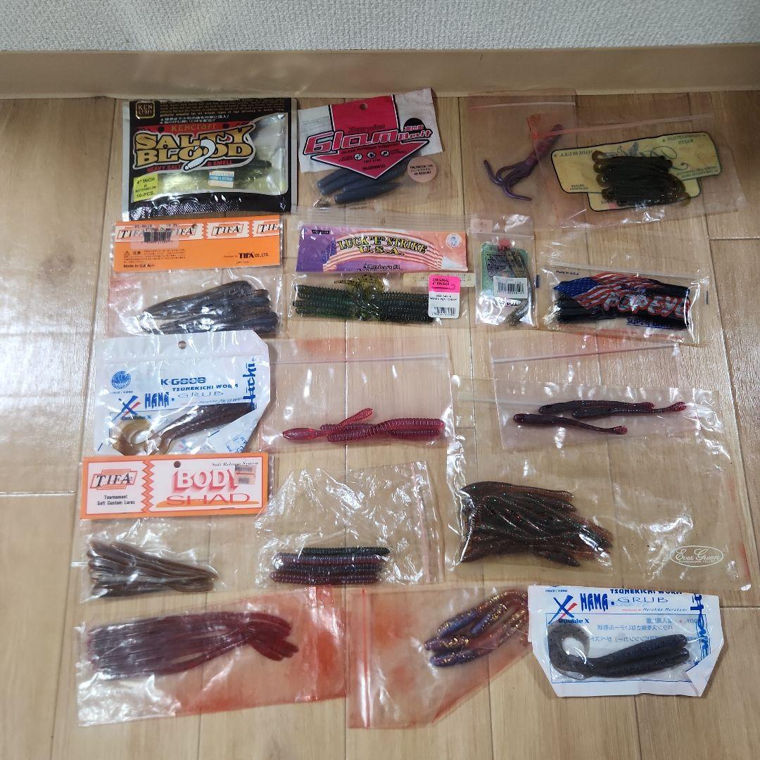 バス釣り引退　ワーム　フック　シンカー　ジグヘッド　まとめ売り★