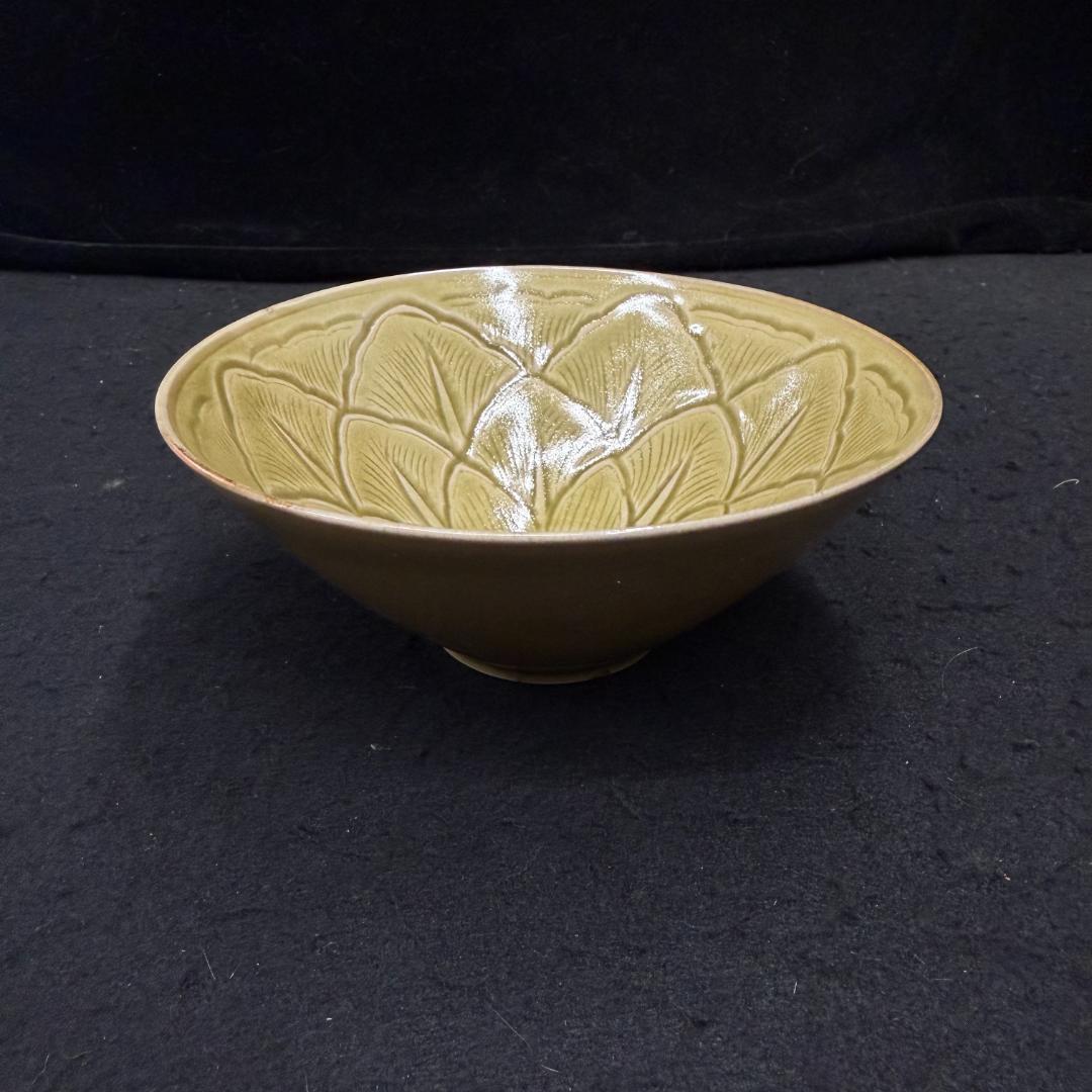 今村博 鴻臚館 復元青磁花文碗 共箱 共布 茶道具