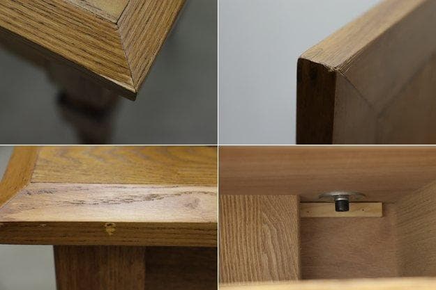 クラシカル タモ材 ドレッサー 鏡台 カット台 ミラー デスク サロン 木製