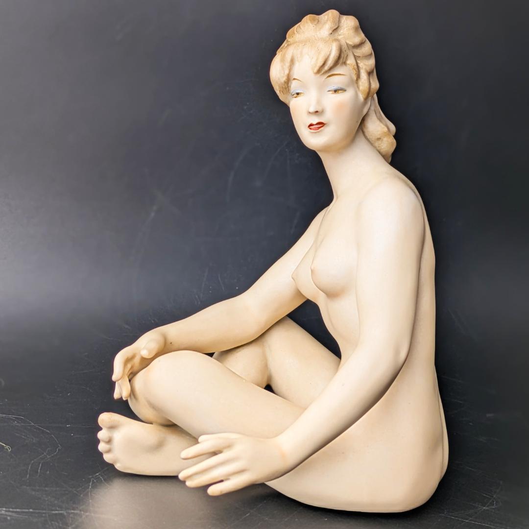 東ドイツ Wallendorf マット裸婦像 ヌード 18cm ヴィンテージ美品