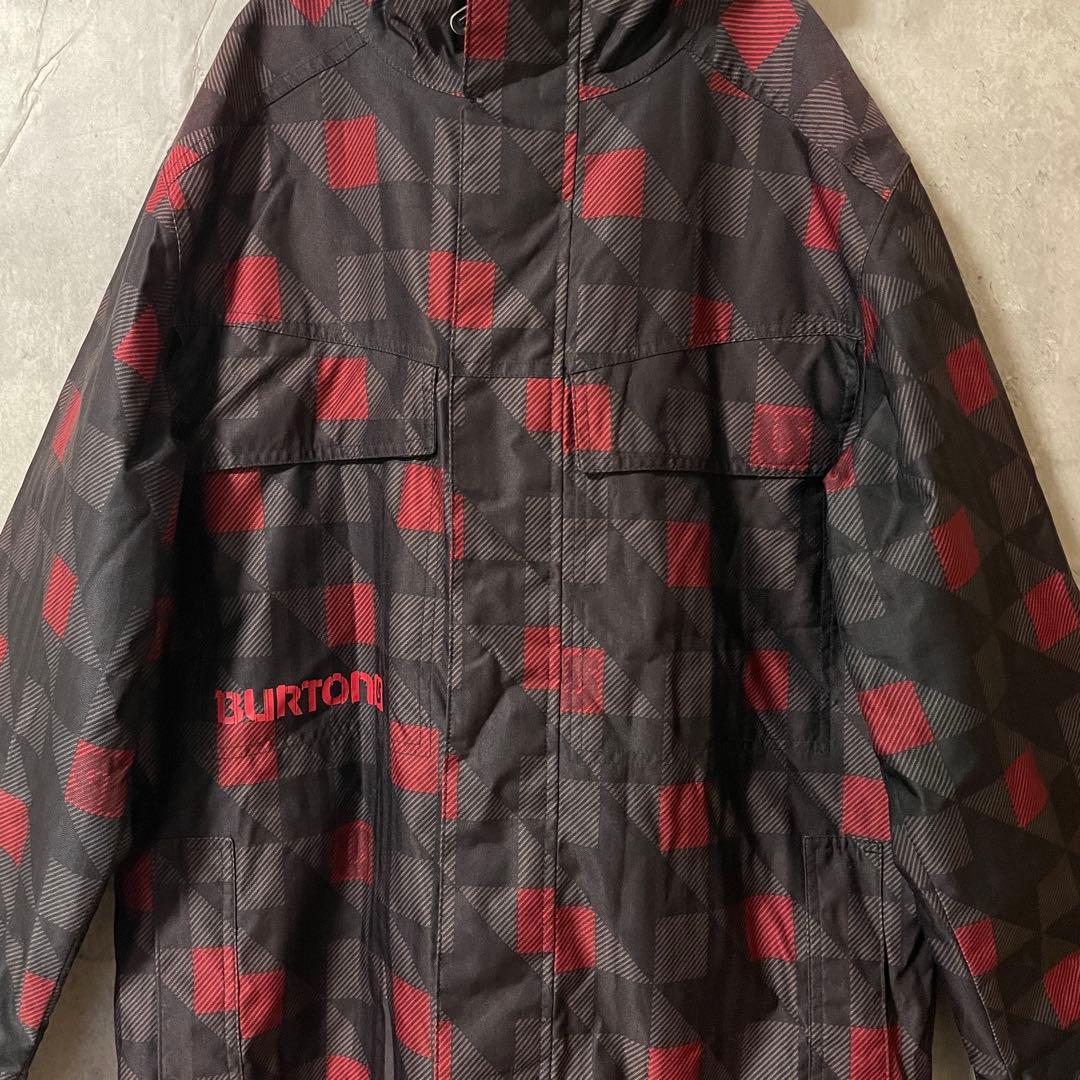 BURTONバートンスキージャケットスノーボードウェアパーカーフード黒ブラック赤