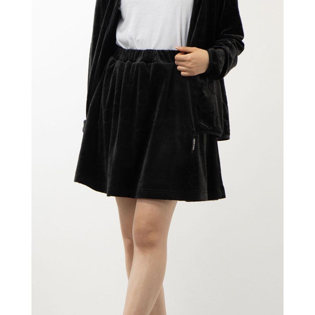 【新品】セシルマクビー　ベロアフーディー セットアップレディースゴルフウエア