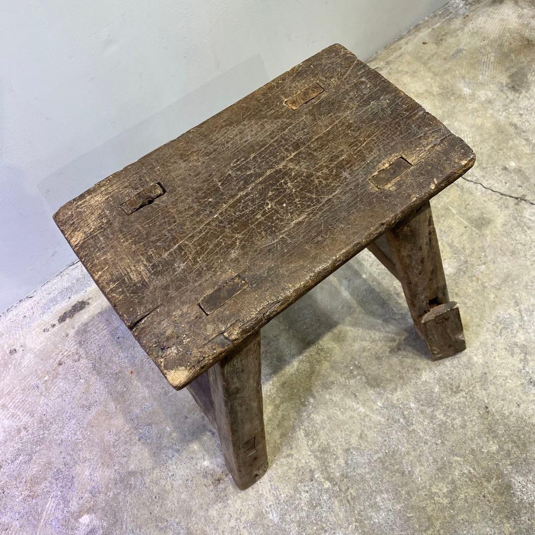 古い木製のスツール 花台 椅子 アンティーク