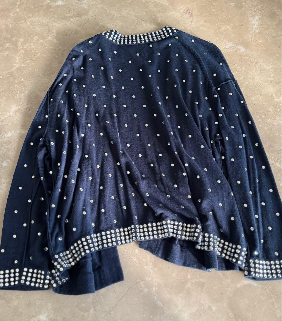 美品★定価17万円★Zhor&nema★美しいクリスタルイージーカーディガンM