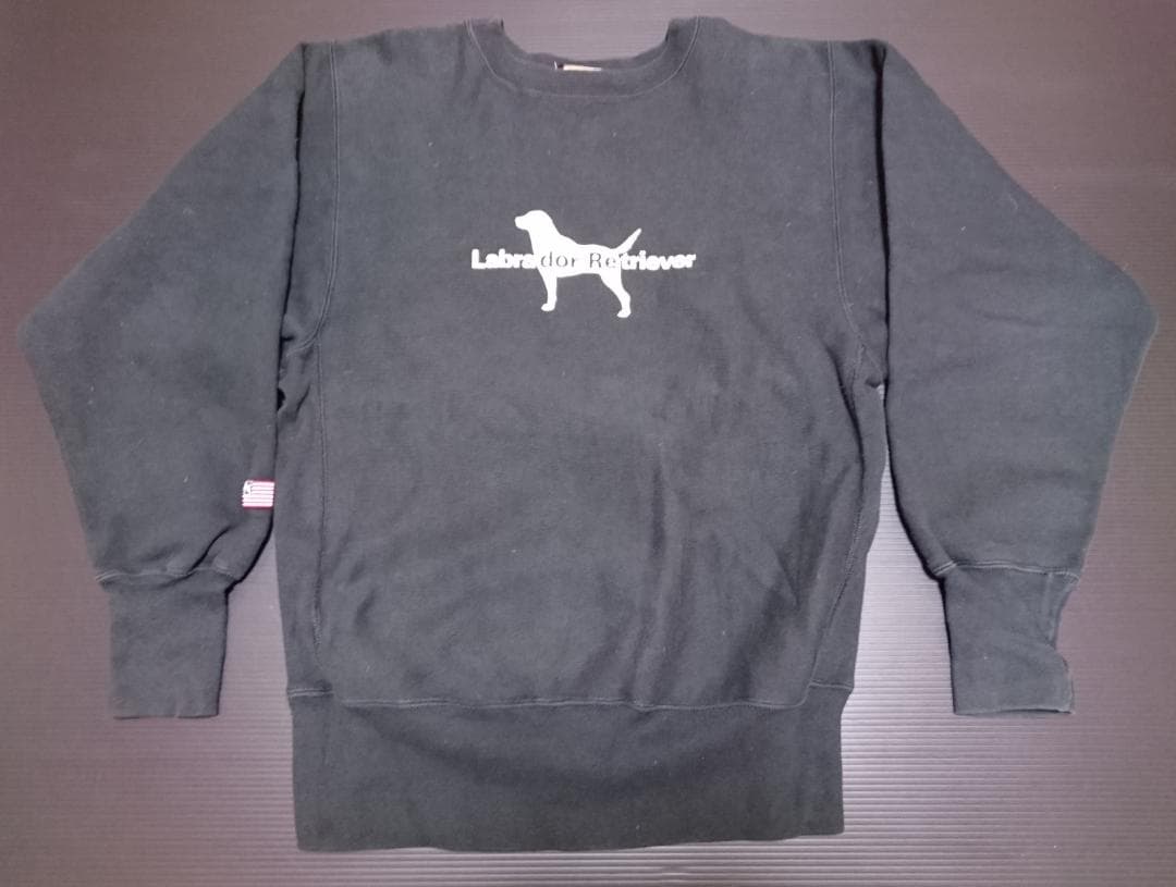 美品 90s チャンピオン リバースウィーブ ラブラドールレトリバー 黒