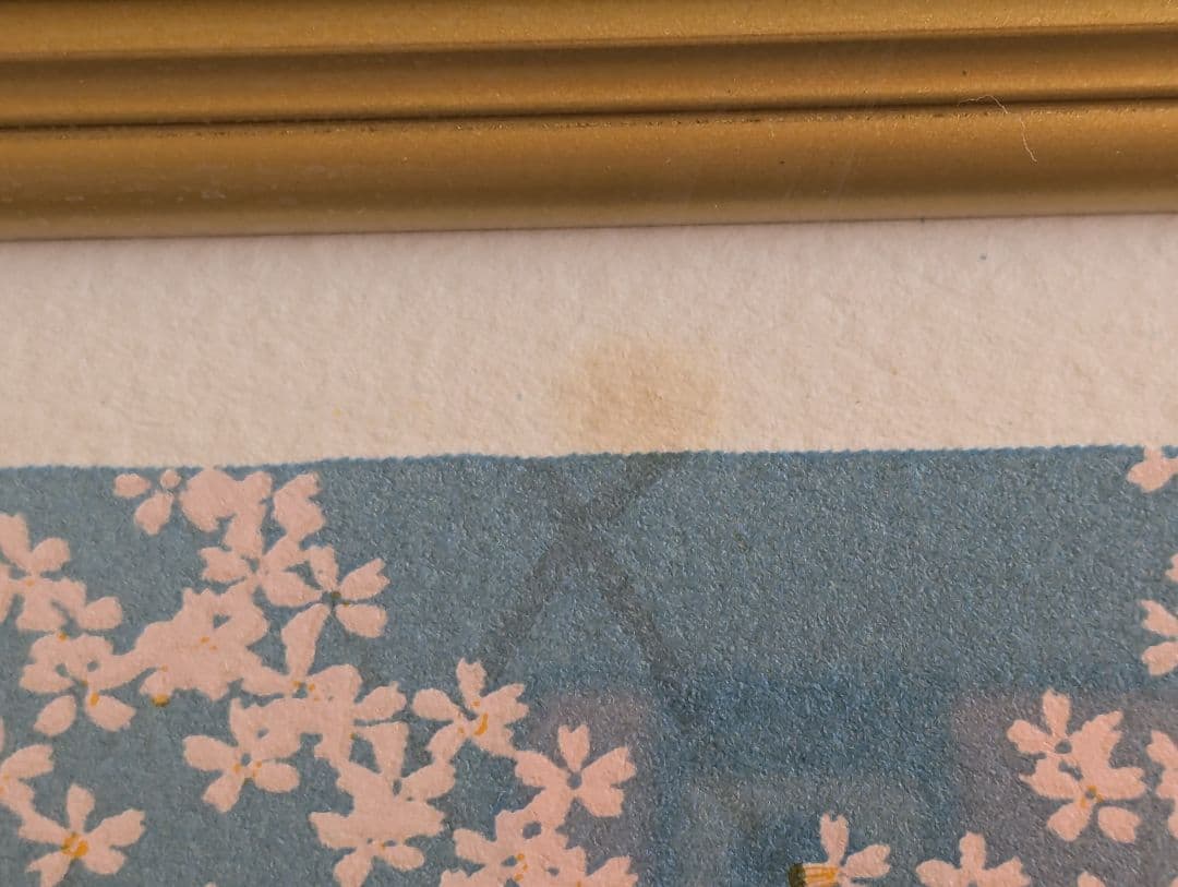 中島千波「常照皇寺の九重桜」リトグラフ(石版画)