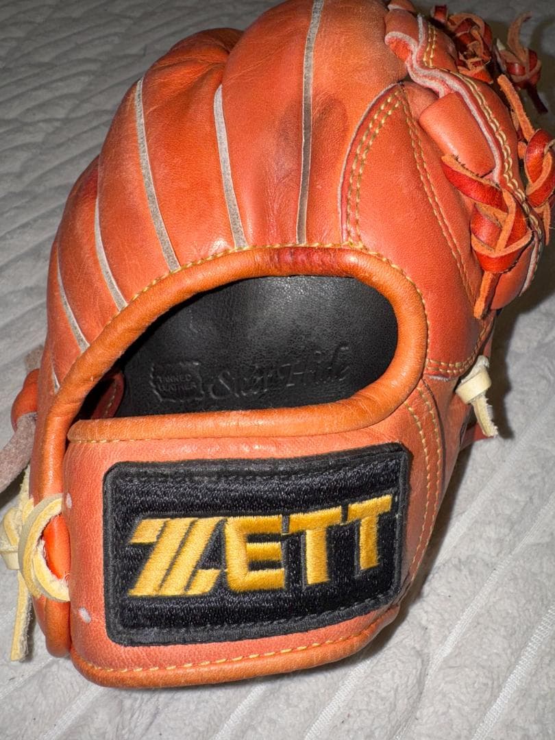 ゼット　プロステイタス　硬式グローブ　内野手用　ボースヒール締め　湯もみ　型付け