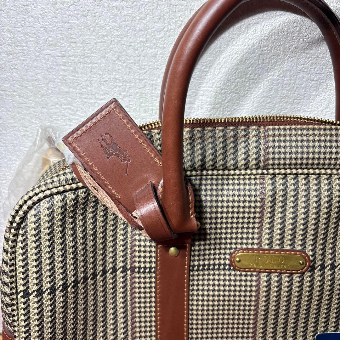 未使用　ポロラルフローレン　ビジネスバッグ　千鳥格子　フリーケース