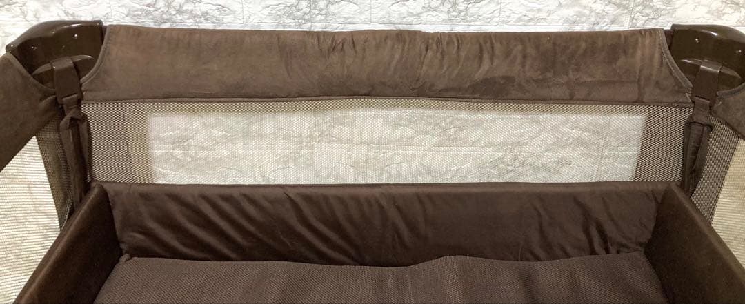 【送料込 美品】Aprica ココネルエアープラス ベビーベッド ブラウン