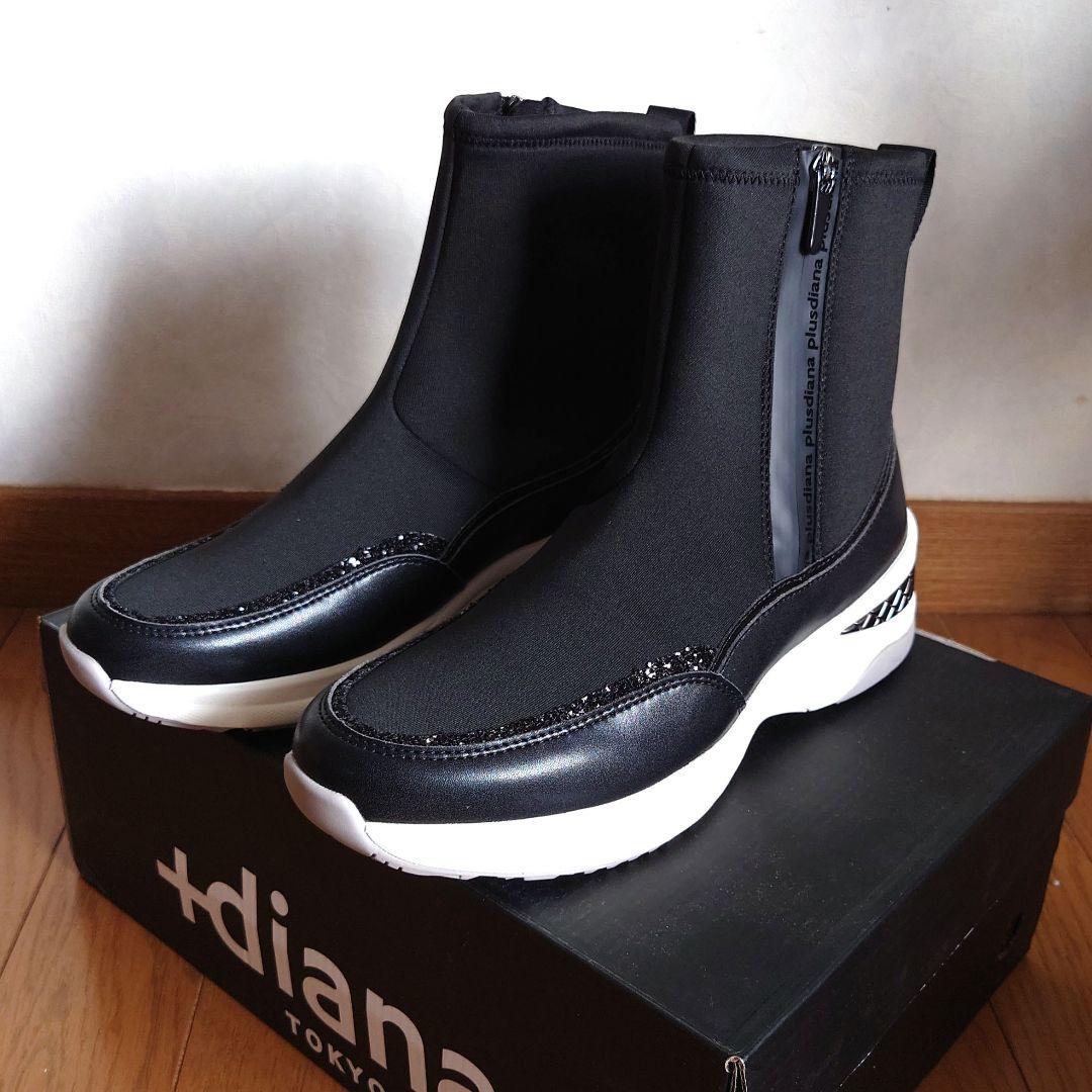 【プラスダイアナ】オールウェザーシューズ Lサイズ 黒