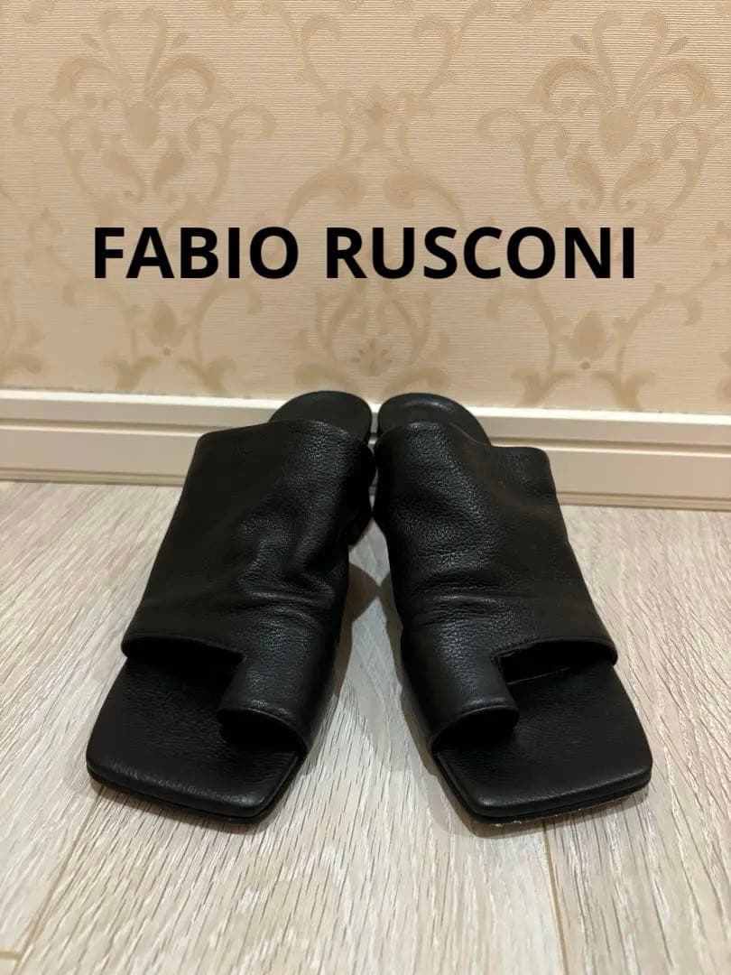 c*e様 【美品】FABIO RUSCONI レザー オープントゥ ミュール