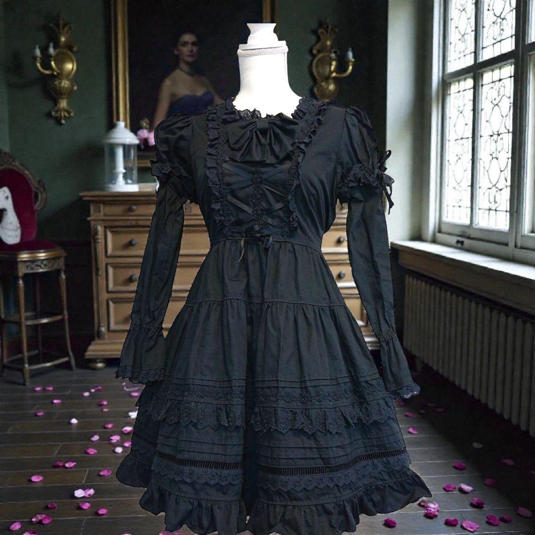 cornet コルネット ワンピース 2way ロリータ ゴスロリ ブラック