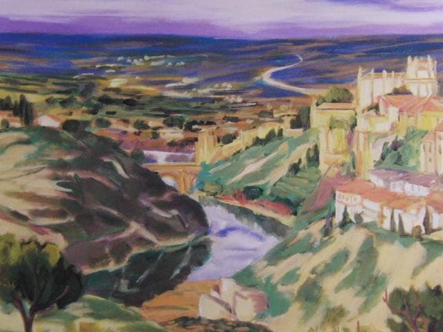 今関一馬、トレド、希少画な集画、状態良好、新品高級額・額装付