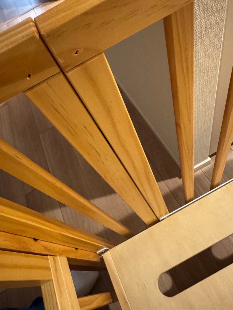 大和　パタン2 木製ベビーベッド 前側開閉機能付き