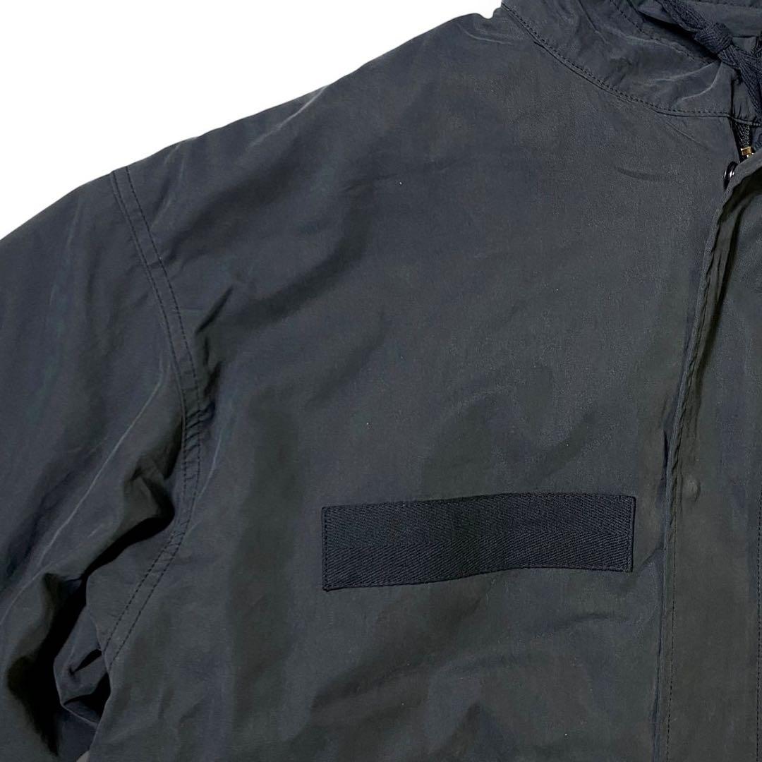 M ビームス 裏地キルティング ビッグシルエット 2way モッズコート 黒