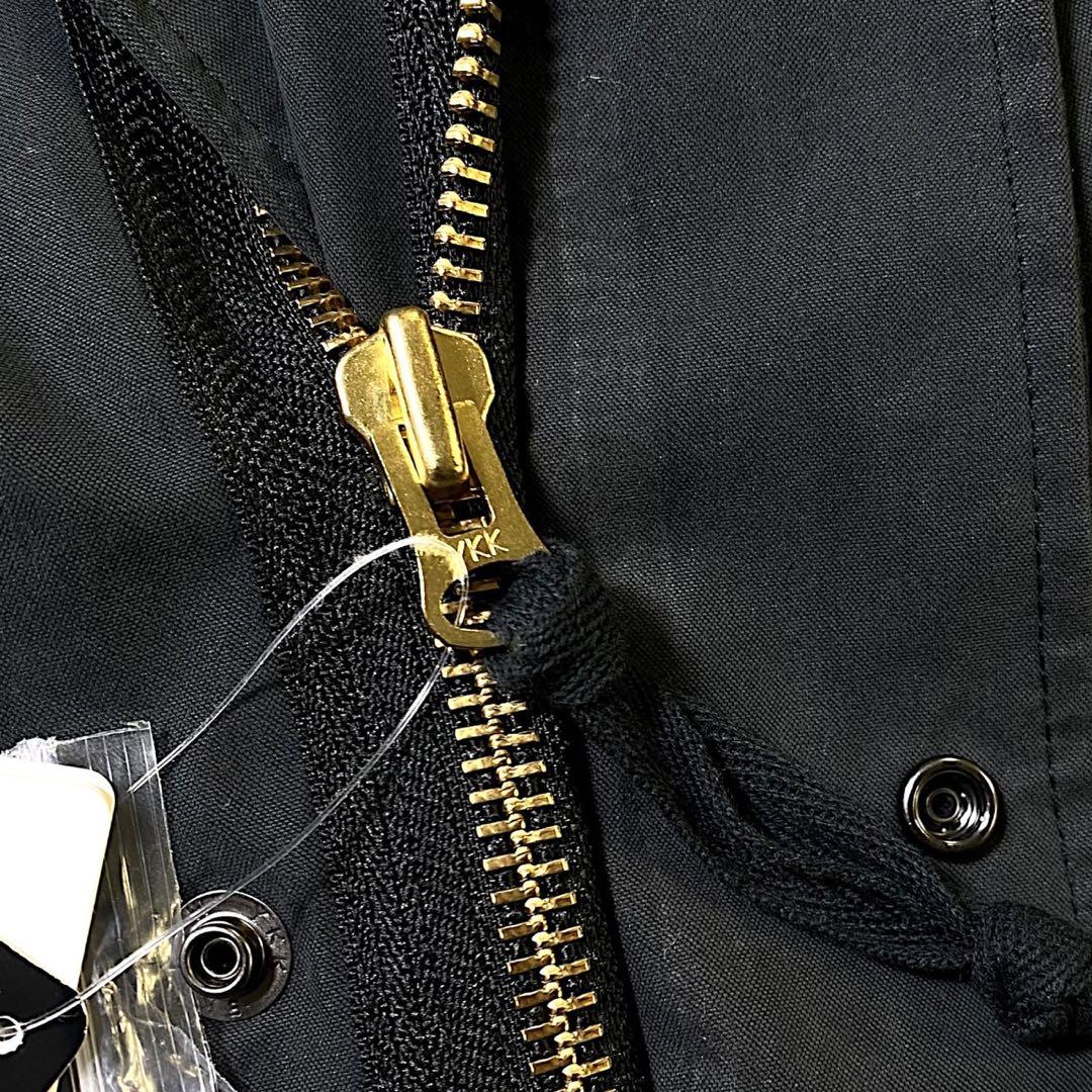 M ビームス 裏地キルティング ビッグシルエット 2way モッズコート 黒