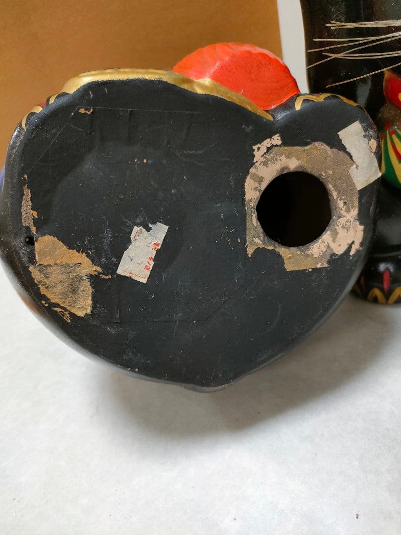 希少ヴィンテージ招き猫　 商売繁盛 　開運 置物 縁起物　レトロ ２体セット