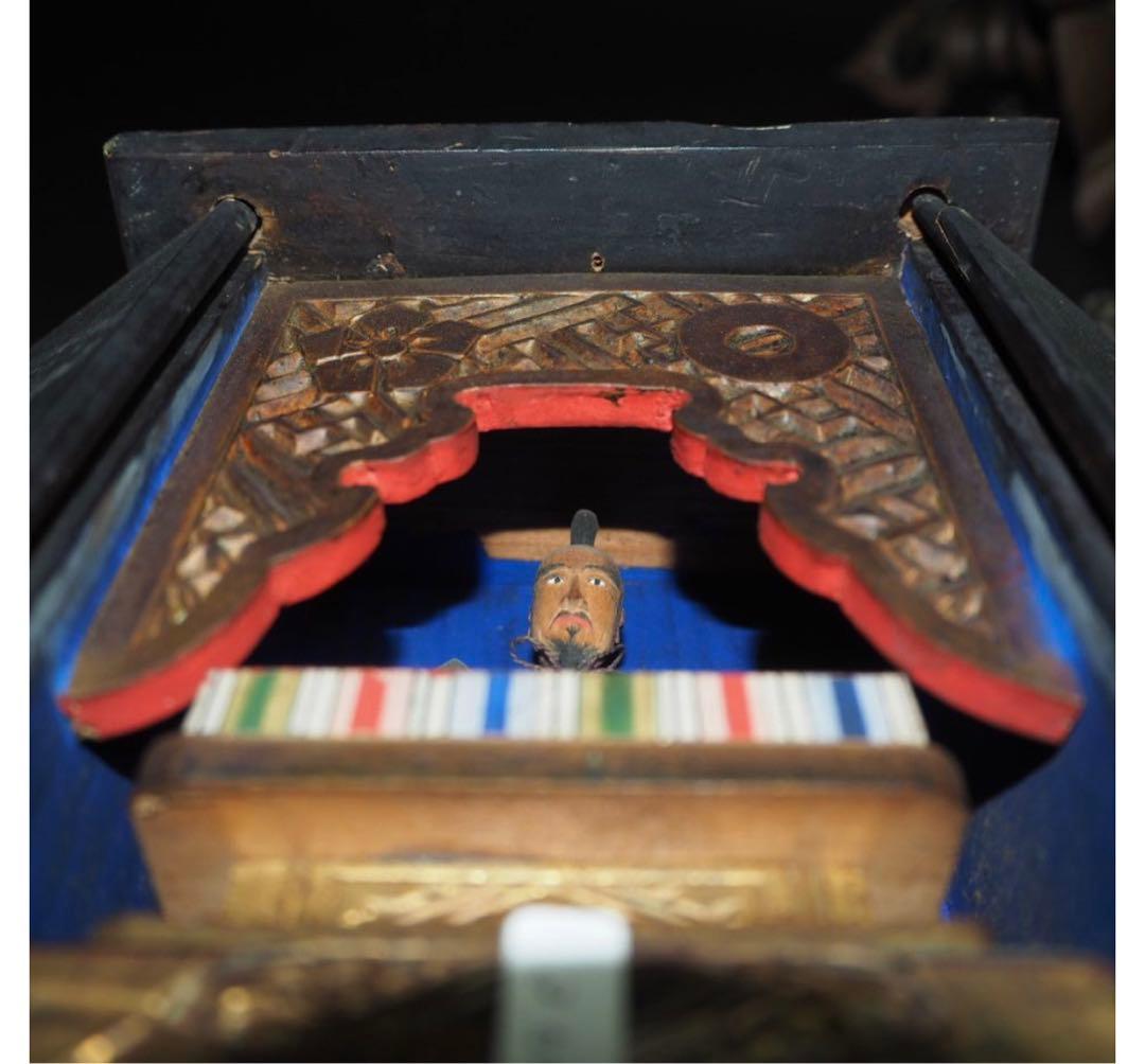 猪飼正徳送料無料　江戸時代　木彫清正公像・厨子　仏教美術