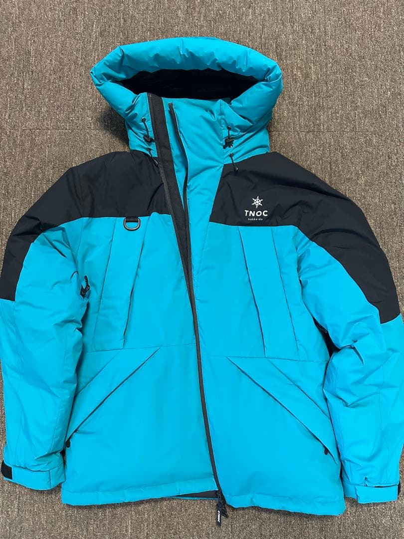 TNOC 青色 ダウンジャケット フード付き