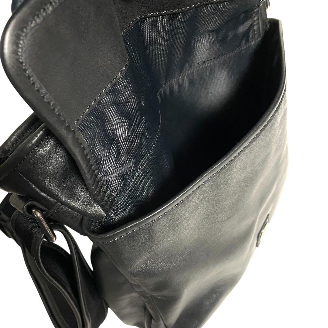 ✨極美品✨COACH コーチ メッセンジャーバッグ レザー ブラック 斜め掛け