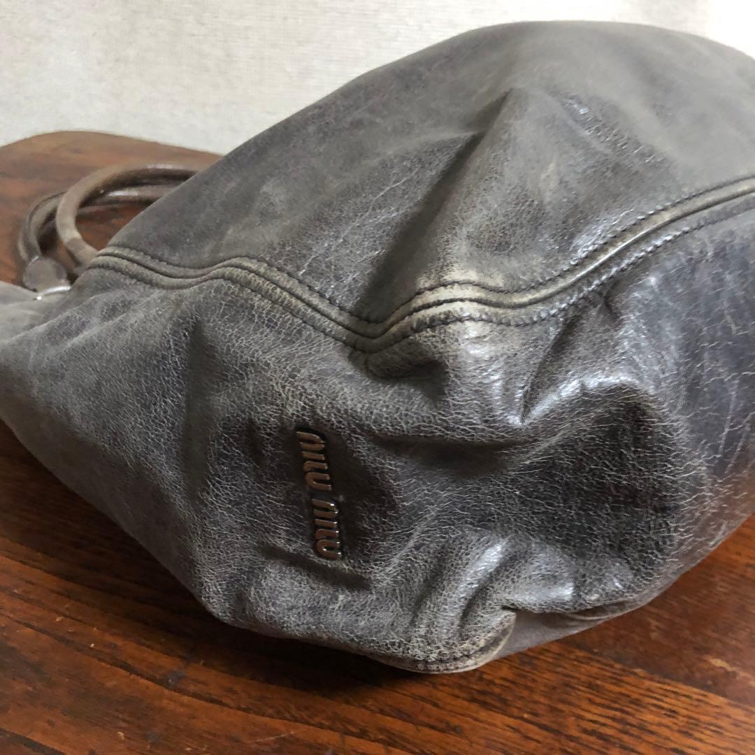 バッグ 00s MIU MIU leather hand bag archive