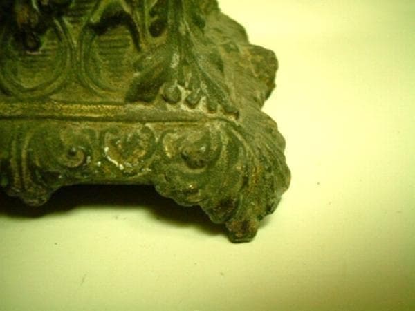 フランス アンティーク 聖心イエス像 台座付 20cm 御心像 19世紀頃