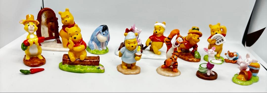 くまのプーさん 陶器製 置物 ミニチュア フィギュア まとめ売り セット
