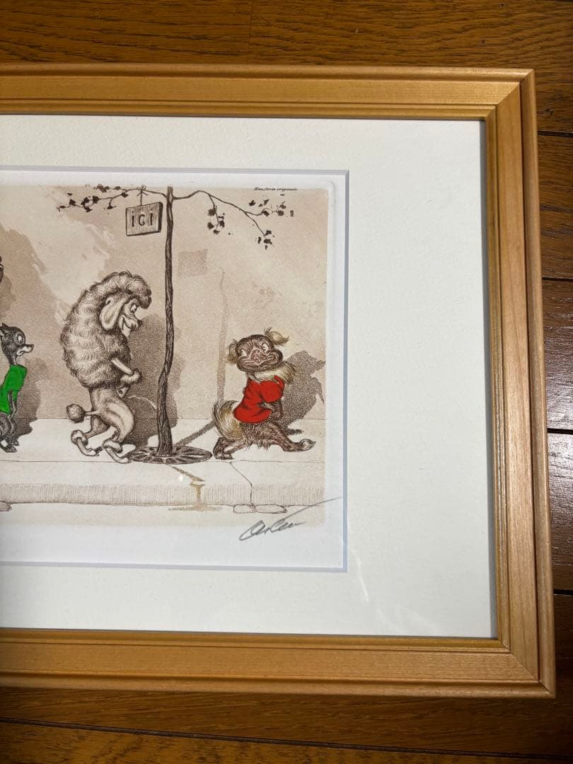 ボリス・オクライン 手彩色銅版画