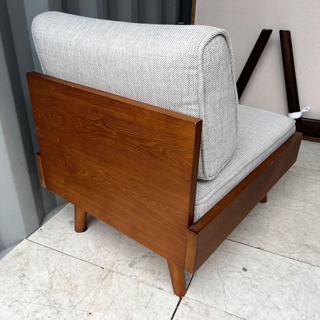 取付無料！ウニコ アルベロ 北欧風ナチュラルファブリック1Pソファ・オットマン✨