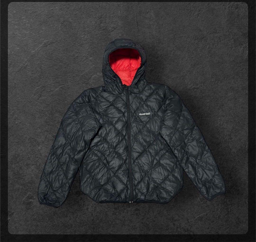 【mont-bell】リバーシブルダウンジャケット 黒/赤
