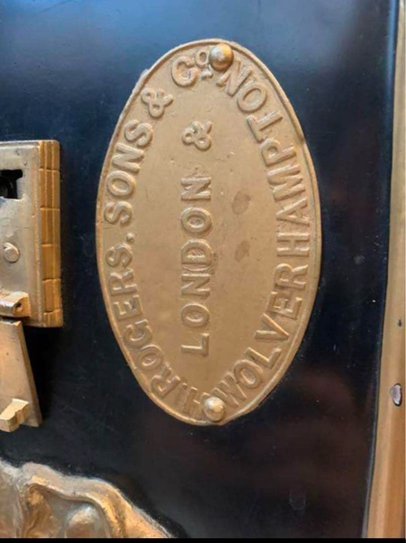 アンティーク金庫　特注品　珍品　高級　大型　ロンドン　金庫　オーダー金庫　昭和