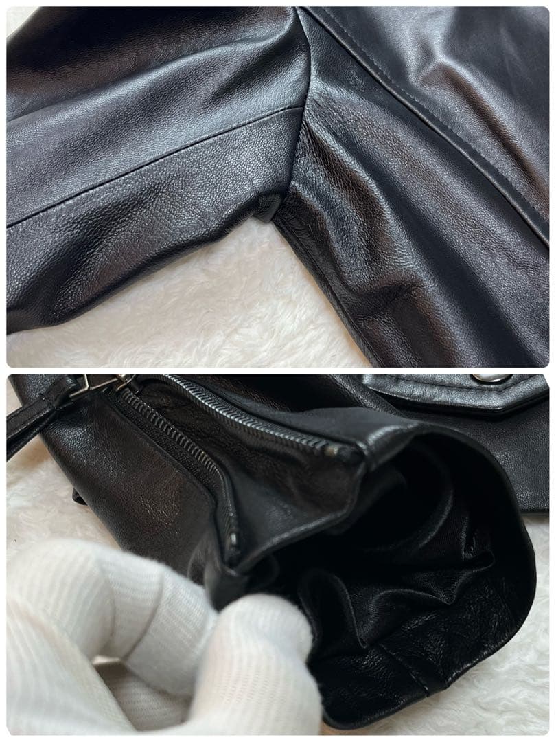 定価46000円　タグ付き　本革　羊革　レザー　ライダース