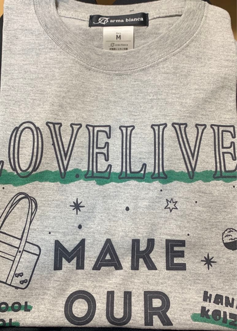 小泉花陽 ラインアート Tシャツ グレー メンズMサイズ 「ラブライブ!」