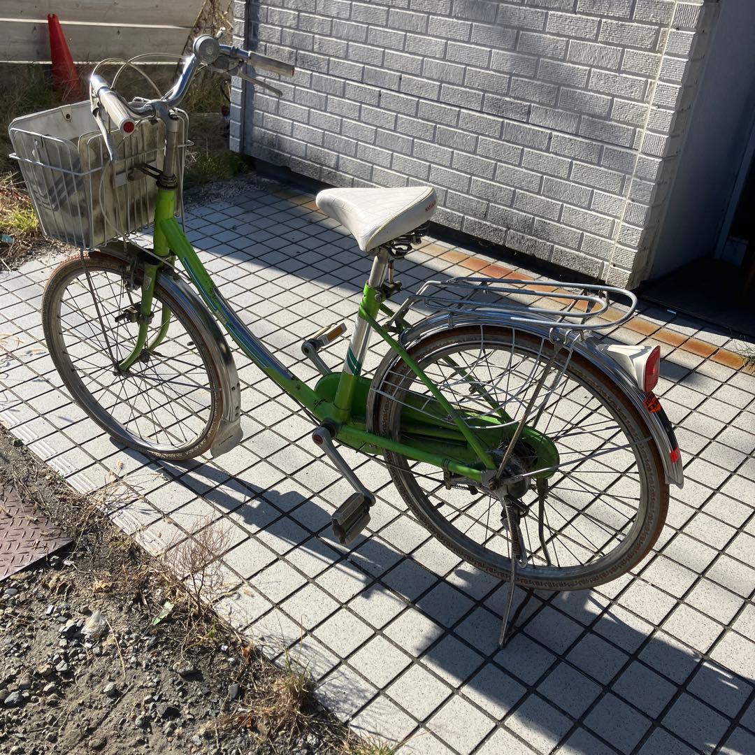 昭和レトロ ビンテージ タカクラ VILLA 自転車 ママチャリ 当時物グリーン