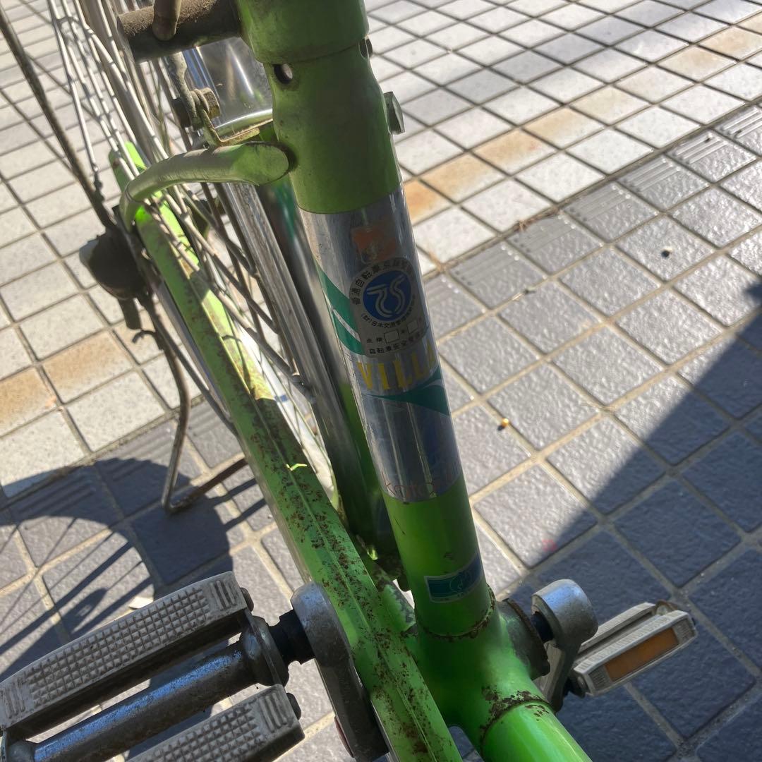 昭和レトロ ビンテージ タカクラ VILLA 自転車 ママチャリ 当時物グリーン