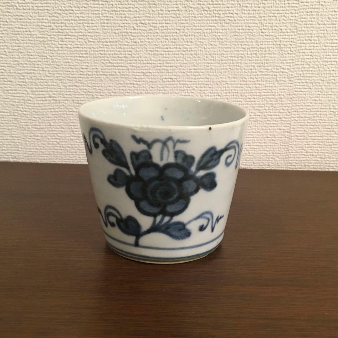 古伊万里　鉄線文（？）　蕎麦猪口　アンティーク　骨董　そば猪口