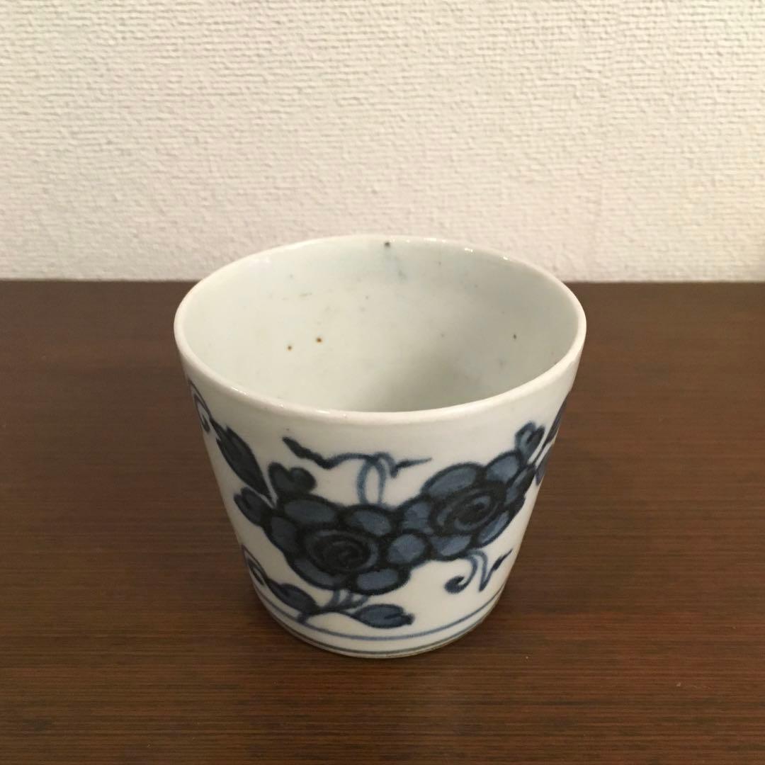 古伊万里　鉄線文（？）　蕎麦猪口　アンティーク　骨董　そば猪口