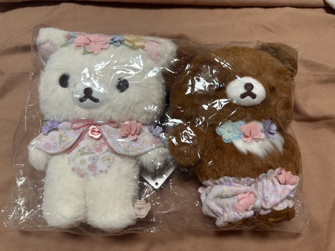 リラックマ　受注生産　コリコグのフラワーティータイム　フラワーポージング