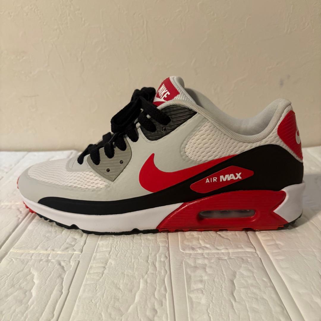 NIKE エアマックス 90G ゴルフシューズ 29cm 白×赤×黒 メンズ