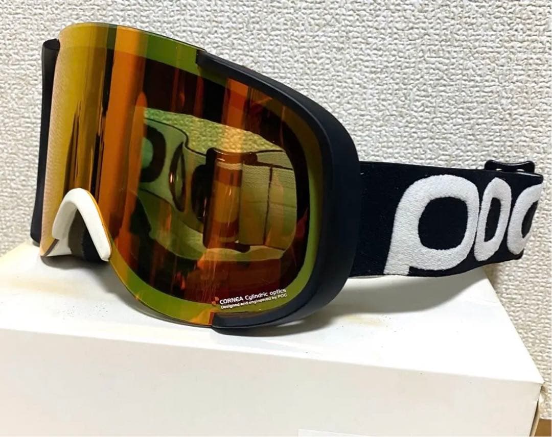 POC ポックゴーグルCORNEA コーニャ ブラックフレーム オレンジミラー