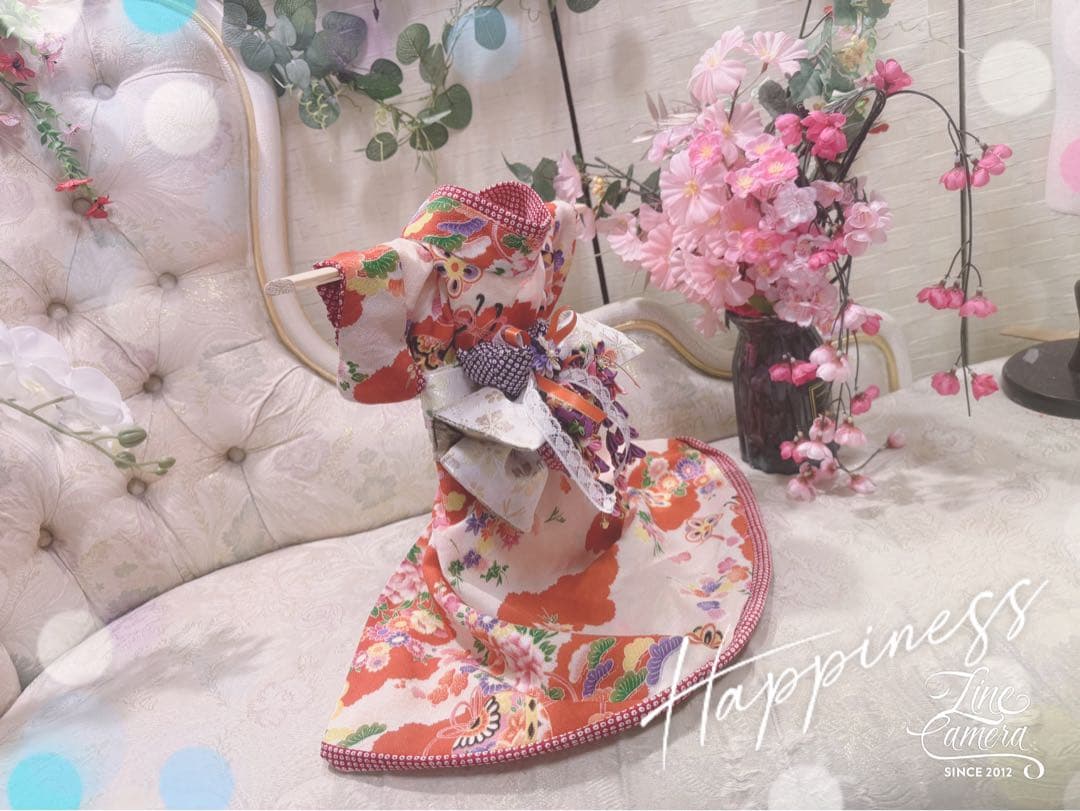 B401.pon2pan2☆オーダー☆犬お着物☆犬お引き摺りお着物