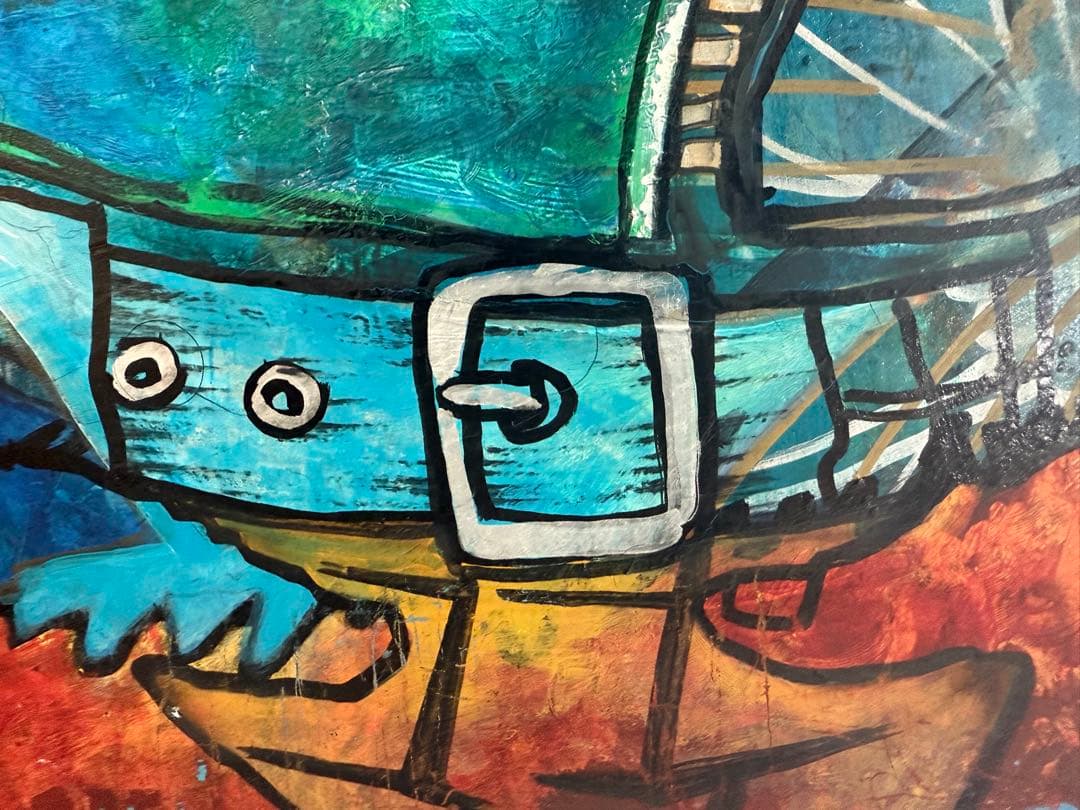 抽象画　POSITIVE FORCE ライダースジャケット