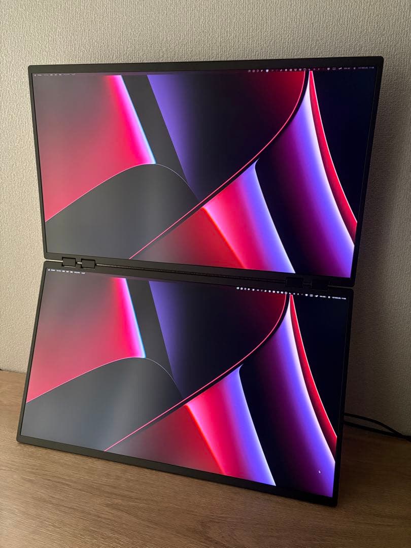 サンコー 23.8インチ上下2画面拡張デュアルモニター 4K Thanko