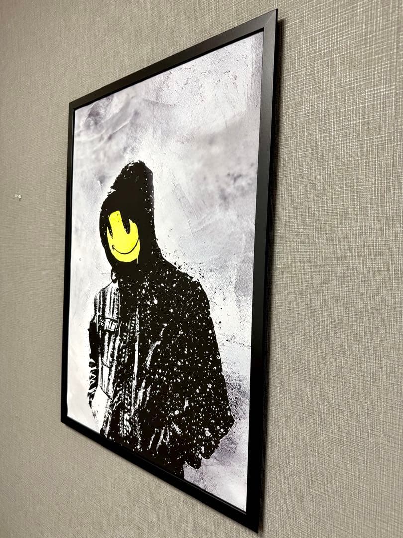 No.239フレーム付きキャンバスアート　バンクシー　バスキア　インテリア絵画