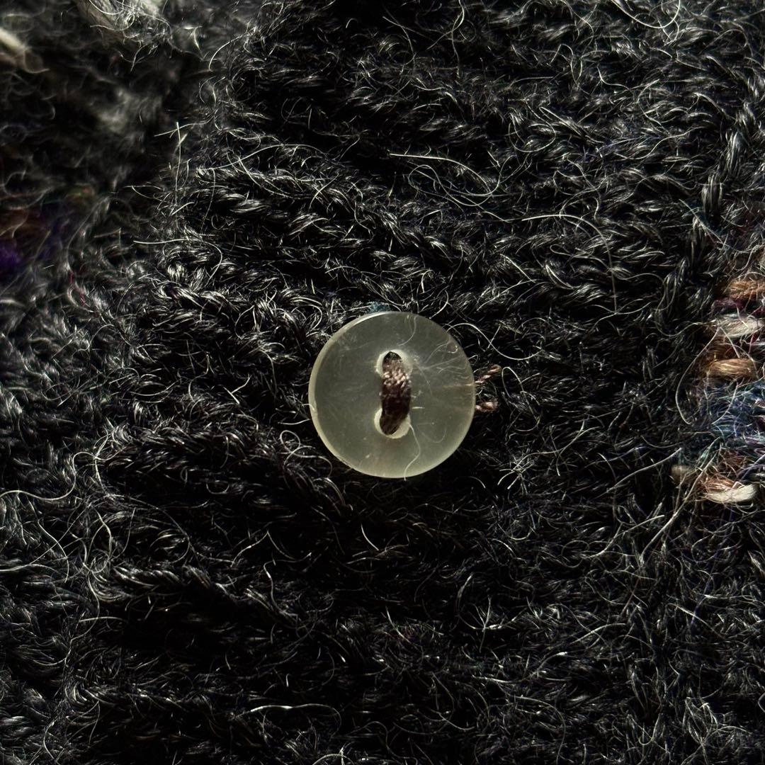 【ペルー製】 ラッファモリーナ 総柄ニットベスト アルパカ100% Lサイズ