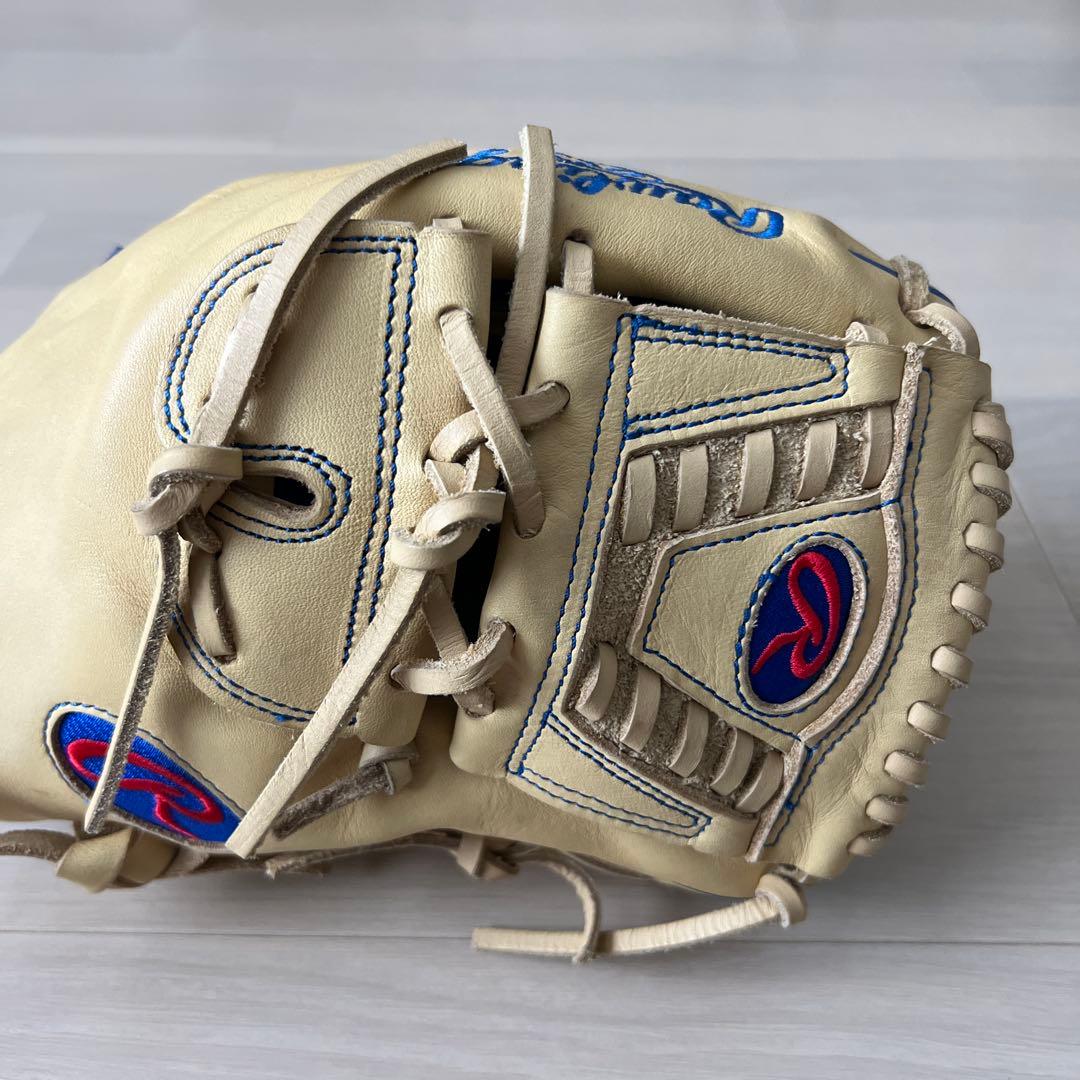 Rawlings 軟式グローブ 特別仕様 ベージュ/青