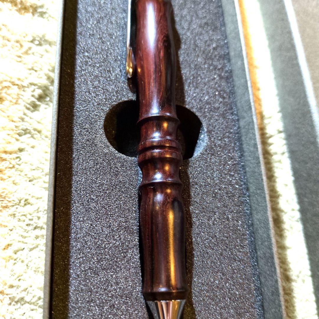 木軸ペン　Flamberg　サンピューラ　シャープペン　大叶紫檀ボア・ド・ローズ