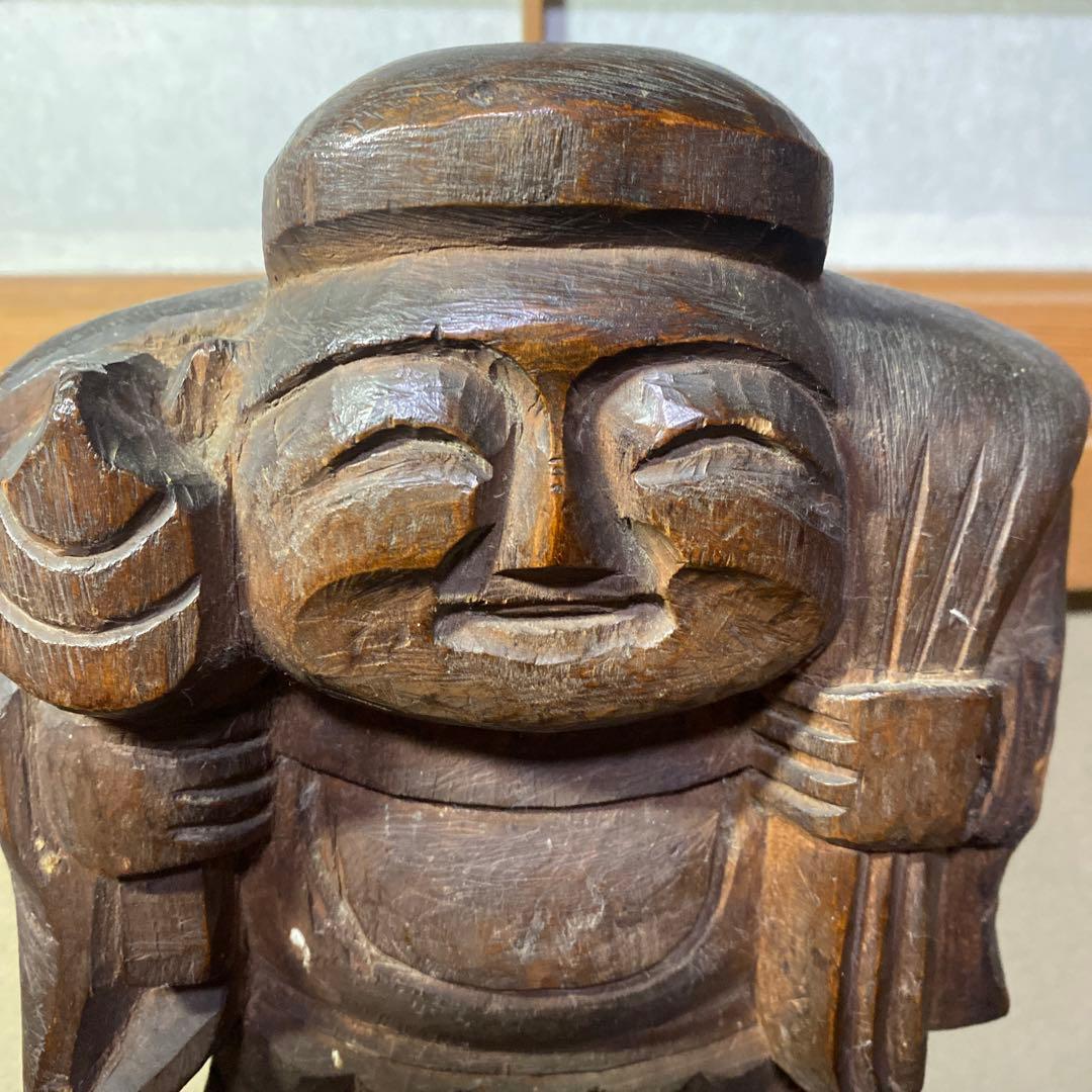 木彫正人作大黒天31cm17cm12cm