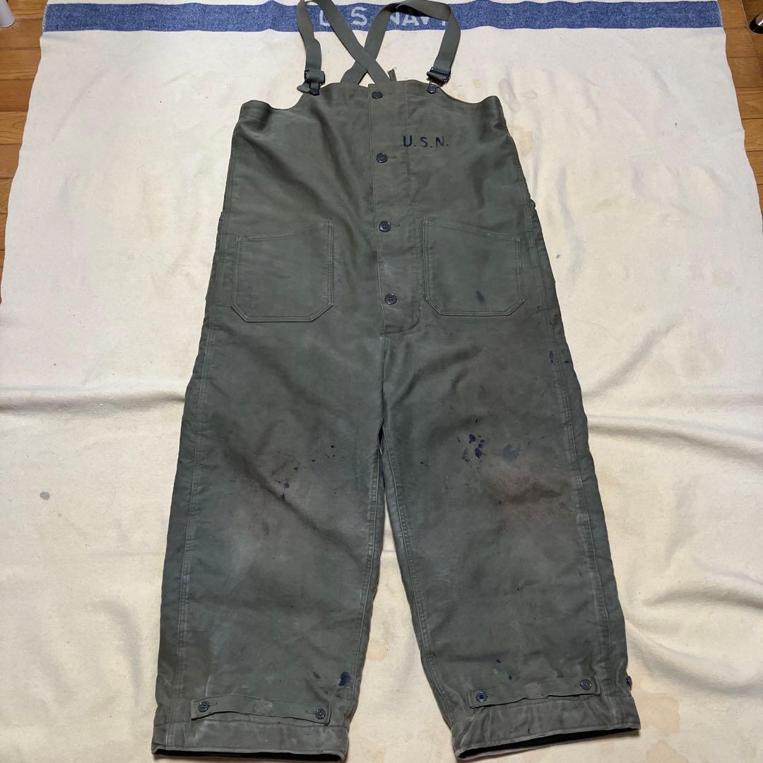 40s usnavy n-1デッキパンツ　usn vintage ヴィンテージ
