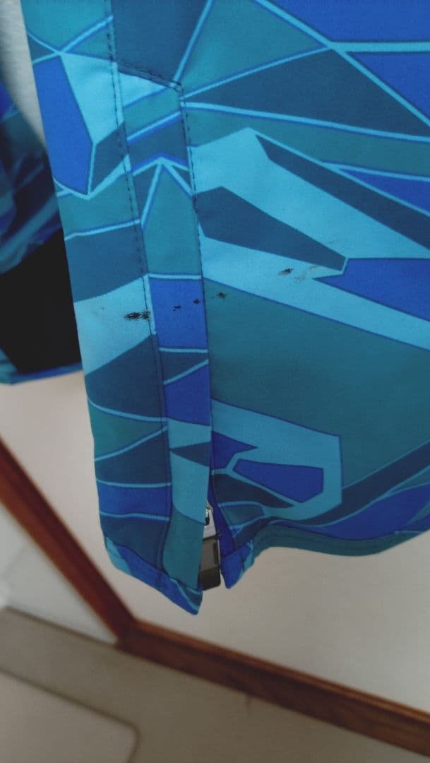 DESCENTE グリーン/ブルー スキーウェア/パンツセット ユニセックス S